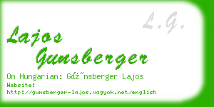lajos gunsberger business card